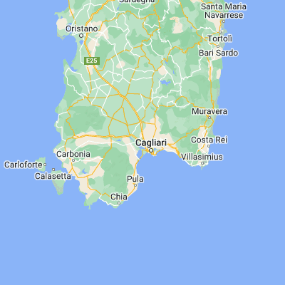 Map showing location of Elmas (39.266940, 9.051670)