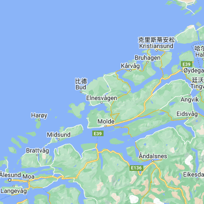 Map showing location of Elnesvågen (62.854410, 7.140640)