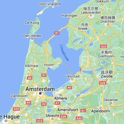 Map showing location of Enkhuizen (52.703330, 5.291670)