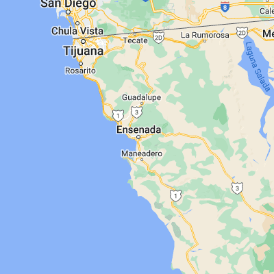 Map showing location of Ensenada (31.866120, -116.599720)