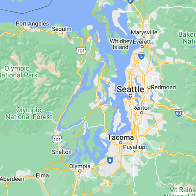 Map showing location of Erlands Point-Kitsap Lake (47.597190, -122.702250)