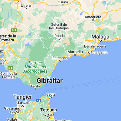 Map showing location of Estepona (36.427640, -5.145890)
