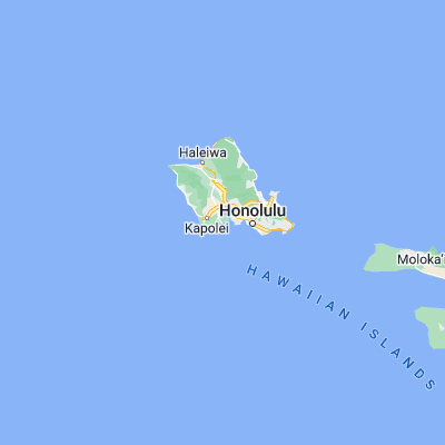 Map showing location of ‘Ewa Beach (21.315560, -158.007220)