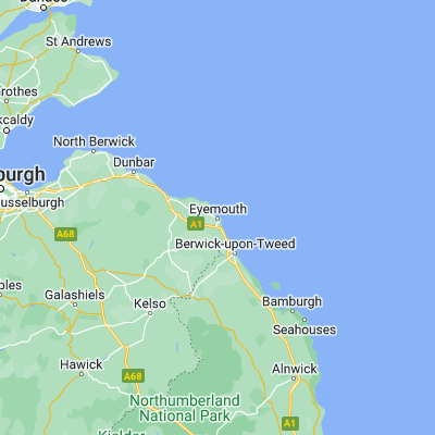 Map showing location of Eyemouth (55.871300, -2.090100)