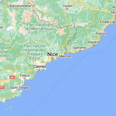 Map showing location of Èze (43.716670, 7.366670)