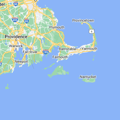 Map showing location of Falmouth (41.551500, -70.614750)