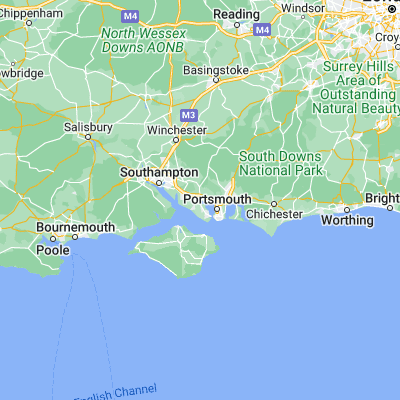 Map showing location of Fareham (50.851620, -1.179290)