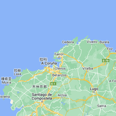 Map showing location of Ferrol (43.483210, -8.236890)