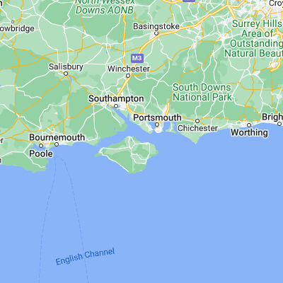Map showing location of Fishbourne (50.733030, -1.211840)