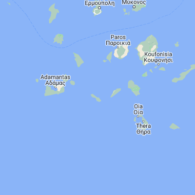 Map showing location of Folégandros (36.633330, 24.916670)