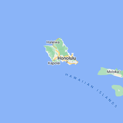 Map showing location of Fort Kamehameha Beach (21.316570, -157.956530)