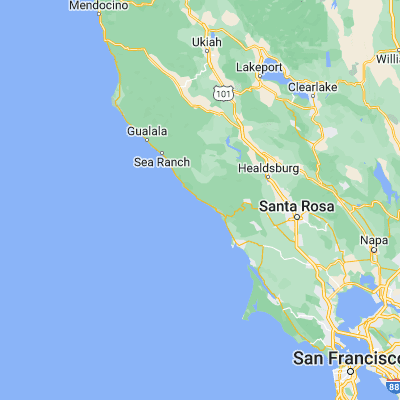 Map showing location of Fort Ross Cove (38.512140, -123.247230)