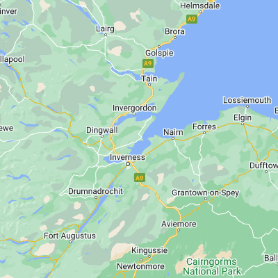 Map showing location of Fortrose (57.580870, -4.132630)