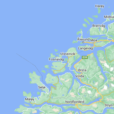 Map showing location of Fosnavåg (62.341940, 5.633960)