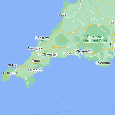 Map showing location of Fowey (50.336340, -4.638600)