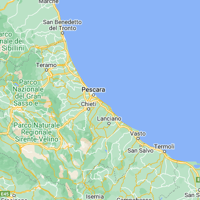 Map showing location of Francavilla al Mare (42.420640, 14.287010)