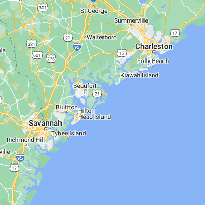 Map showing location of Fripp Island (32.316860, -80.483160)