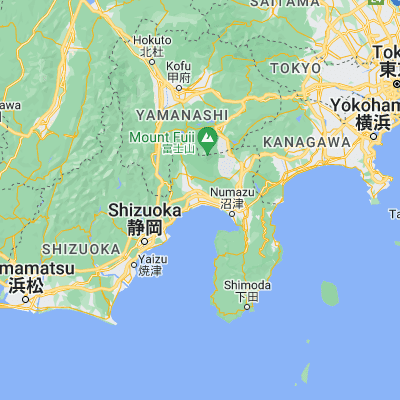 Map showing location of Fuji (35.166670, 138.683330)