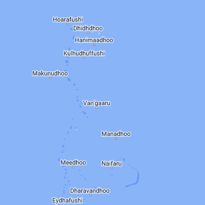 Map showing location of Funadhoo (6.150000, 73.266670)