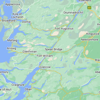 Map showing location of Gairlochy (56.913690, -4.997230)
