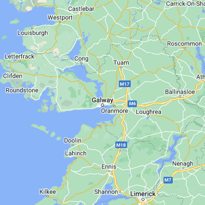 Map showing location of Galway City (53.287700, -9.050040)