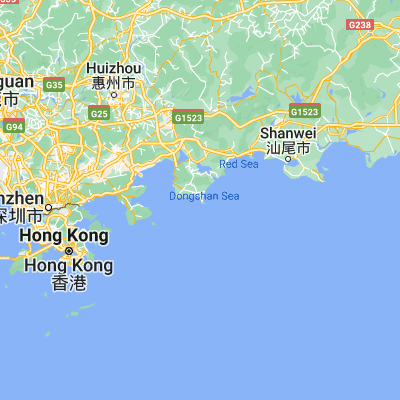 Map showing location of Gangkou (22.574780, 114.897530)