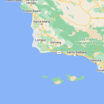 Map showing location of Gaviota (34.471660, -120.214870)