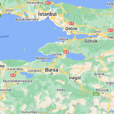 Map showing location of Gemlik (40.430940, 29.159690)