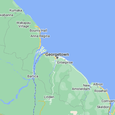 Map showing location of Georgetown (6.804480, -58.155270)