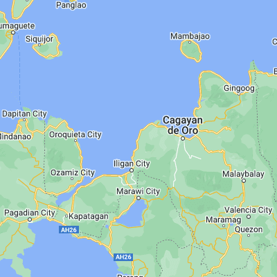 Map showing location of Gimampang (8.471390, 124.296670)