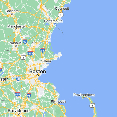 Map showing location of Gloucester Harbor (42.595930, -70.668930)