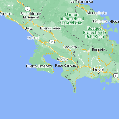 Map showing location of Golfito (8.639010, -83.166030)