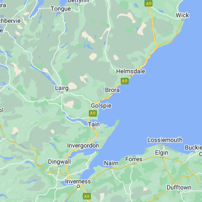 Map showing location of Golspie (57.972660, -3.977980)