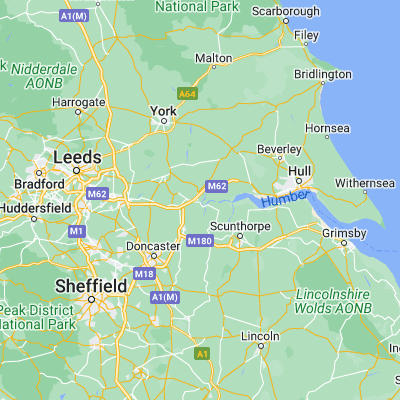 Map showing location of Goole (53.703240, -0.877320)