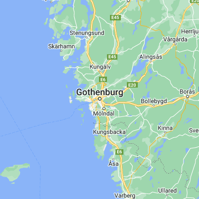 Map showing location of Gothenburg (57.707160, 11.966790)