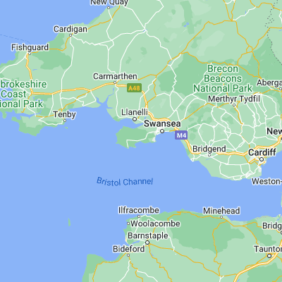 Map showing location of Gower (51.572480, -4.099960)