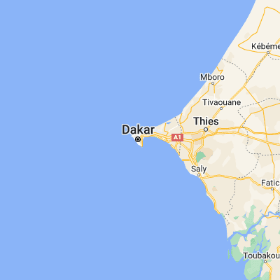 Map showing location of Grand Dakar (14.708890, -17.455280)