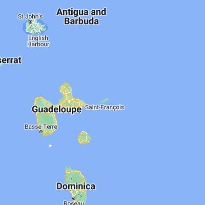 Map showing location of Grande Anse (16.303510, -61.074060)