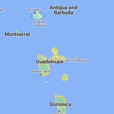 Map showing location of Grande-Terre (16.317540, -61.428730)