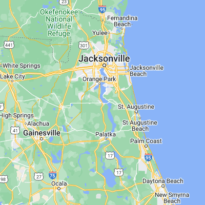 Map showing location of Green Cove Springs (29.991910, -81.678150)
