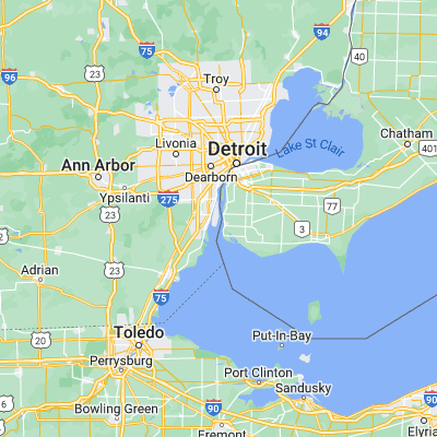 Map showing location of Grosse Ile (42.129210, -83.144370)