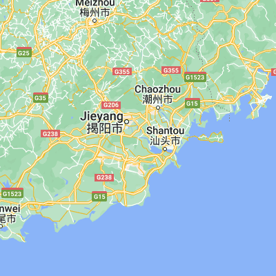 Map showing location of Guanbu (23.433610, 116.463610)