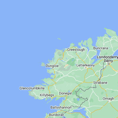 Map showing location of Gweedore (55.050280, -8.231940)
