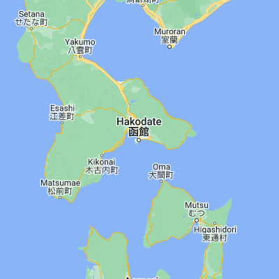 Map showing location of Hakodate (41.775830, 140.736670)