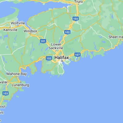 Map showing location of Halifax (44.645330, -63.572390)