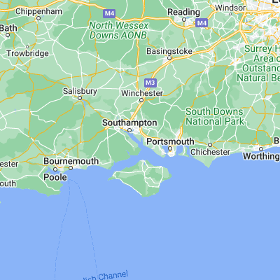 Map showing location of Hamble (50.859660, -1.324320)