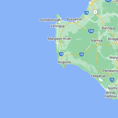 Map showing location of Hamelin Bay (-34.226420, 115.057070)