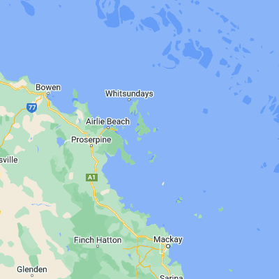Map showing location of Hamilton Island (-20.353330, 148.961940)