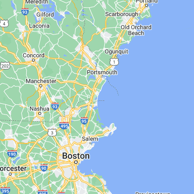 Map showing location of Hampton Beach (42.907310, -70.812000)