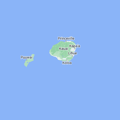 Map showing location of Hanapēpē (21.909570, -159.591590)